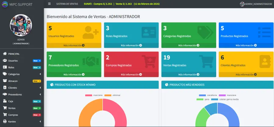 Sistema POS básico en PHP