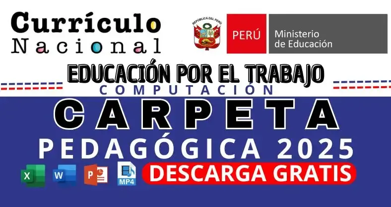 Descargar Carpeta Pedagógica 2026 EPT Computación secundaria Perú planificación anual y sesiones editables gratis