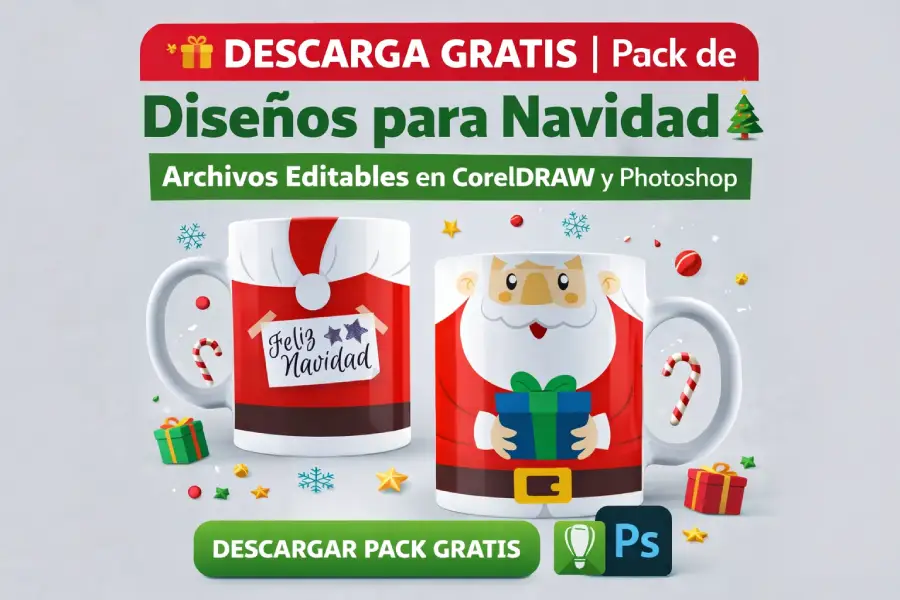 Descarga gratis el pack de diseños editables para navidad